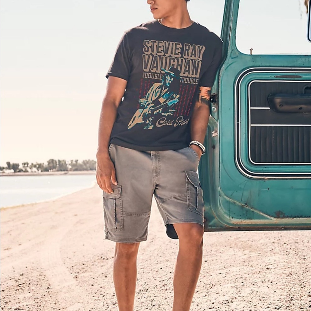 Wrangler Men's Big & Tall Relaxed Fit Cargo Shorts - Pewter